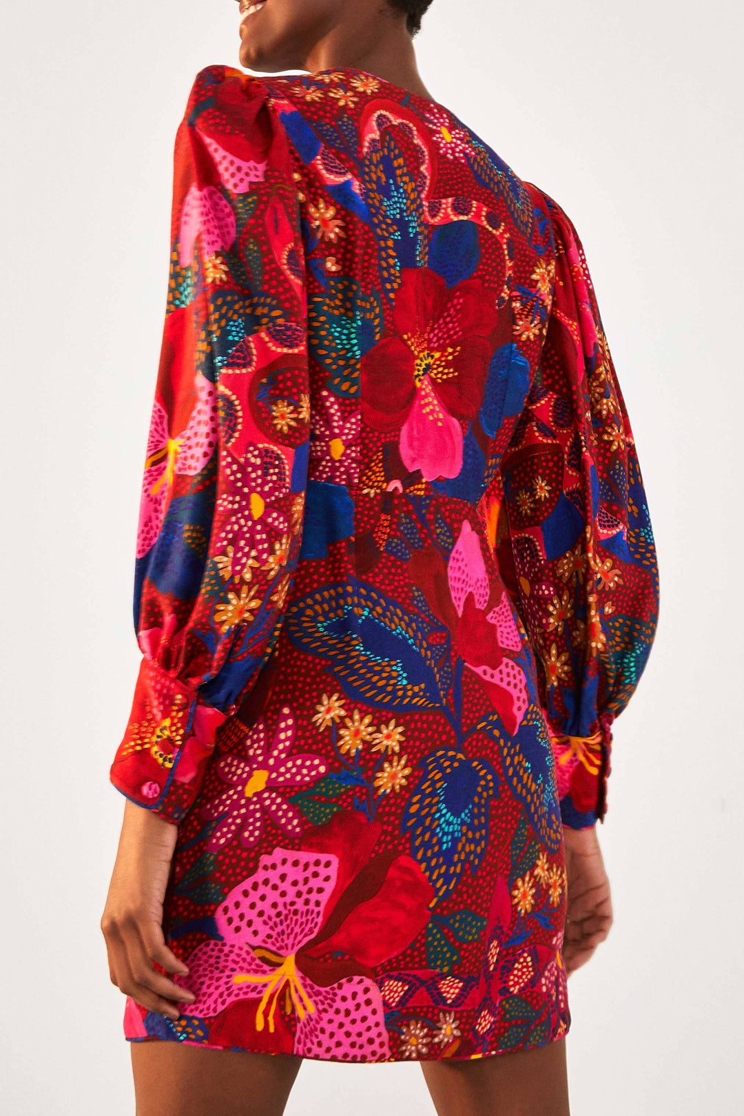 Robe courte Snake Garden - Rose