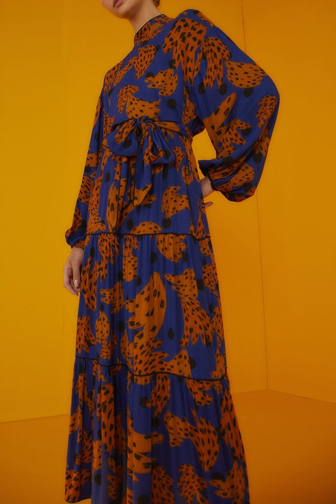MEDIA OFF LINE_Robe maxi Bananica Navy - Bleu