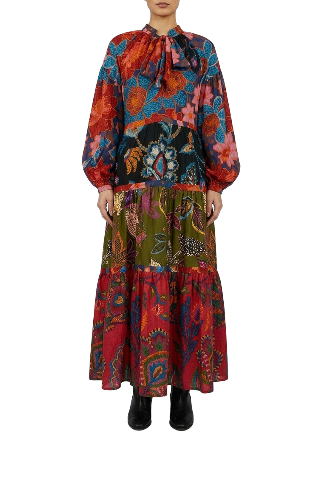MEDIA OFF LINE_Robe maxi Mixed Flower Prints - Multicolore