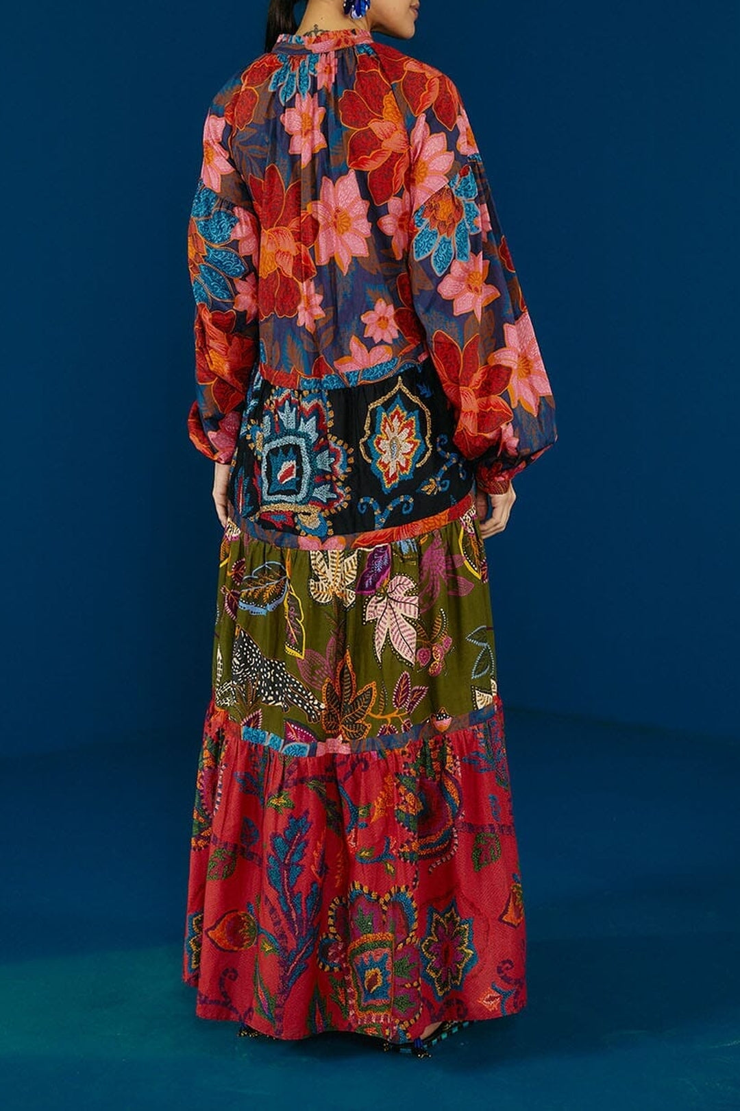 MEDIA OFF LINE_Robe maxi Mixed Flower Prints - Multicolore