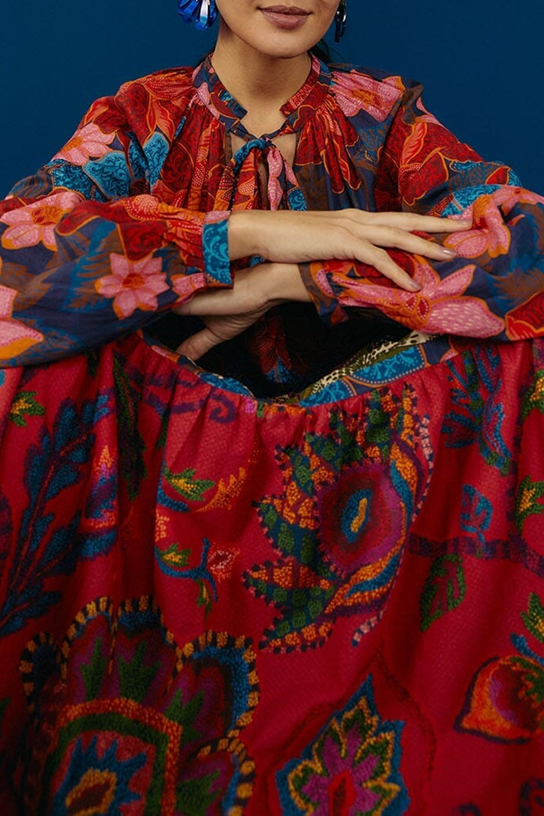 MEDIA OFF LINE_Robe maxi Mixed Flower Prints - Multicolore