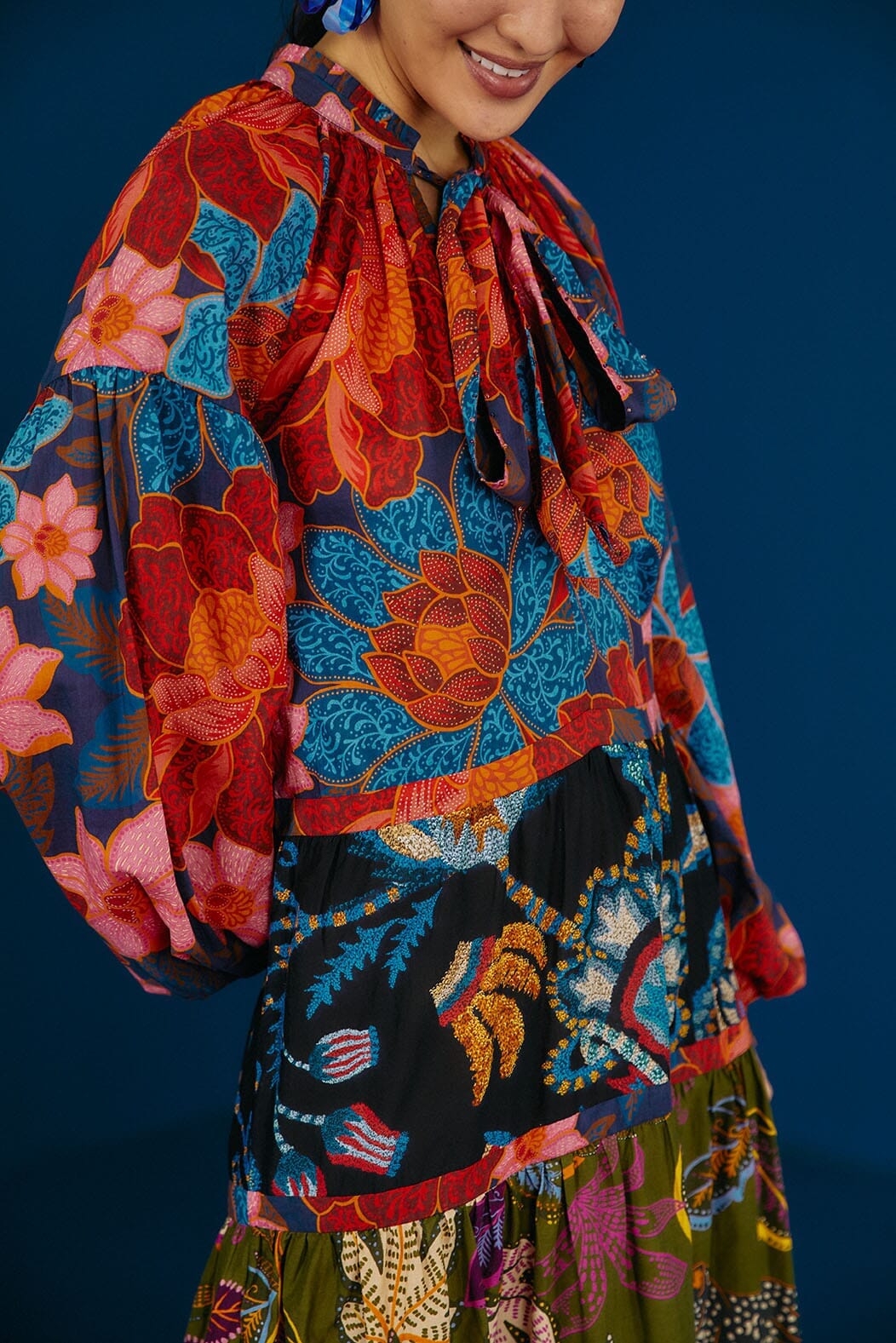 MEDIA OFF LINE_Robe maxi Mixed Flower Prints - Multicolore