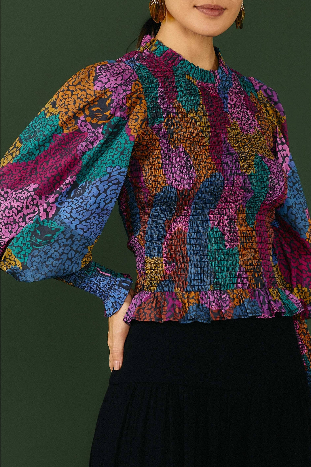 Rainbow cotton blouse - Multicolour
