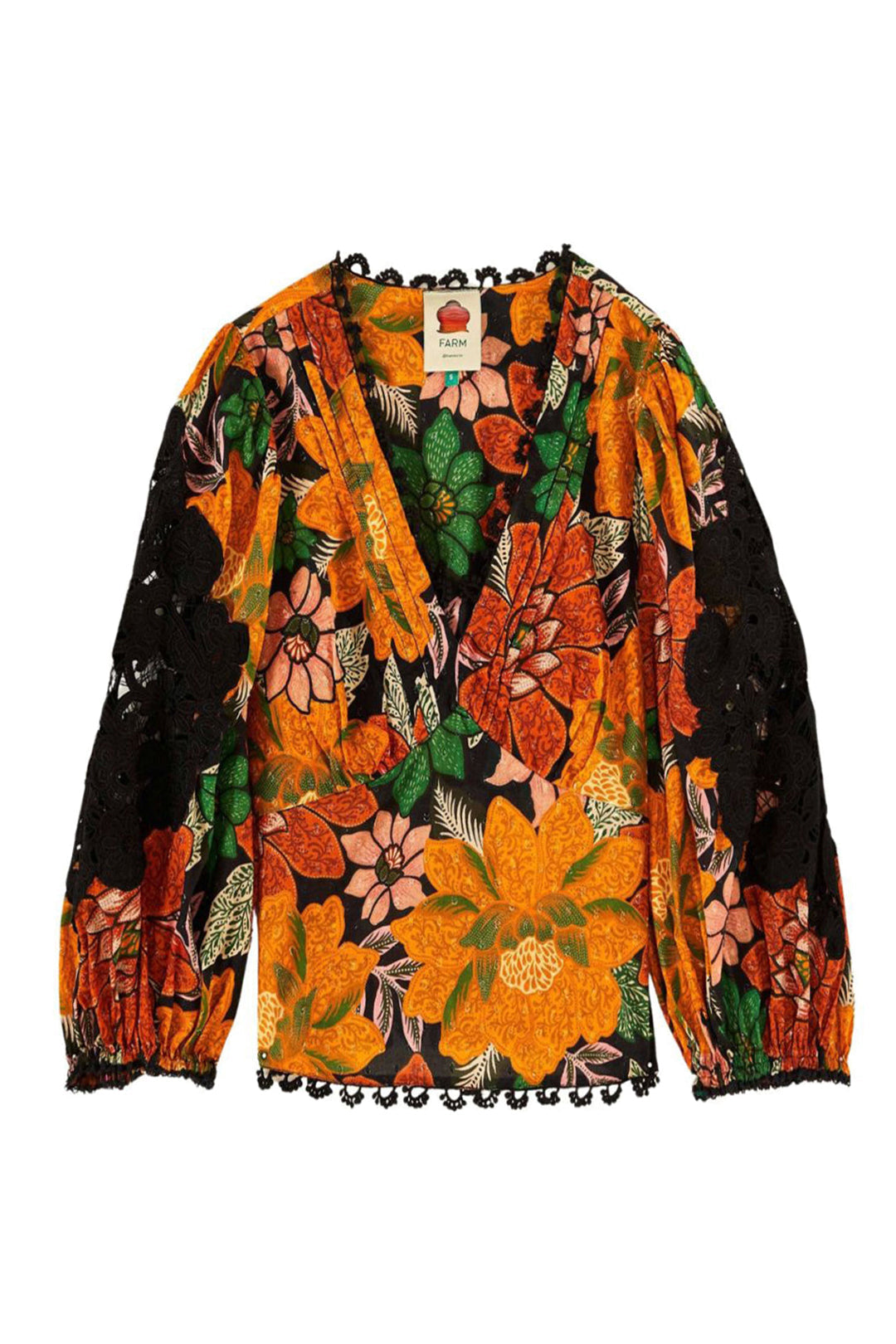 MEDIA OFF LINE_Blouse Jardin en coton - Orange