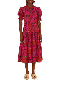Robe midi Snake Fruit - Rose