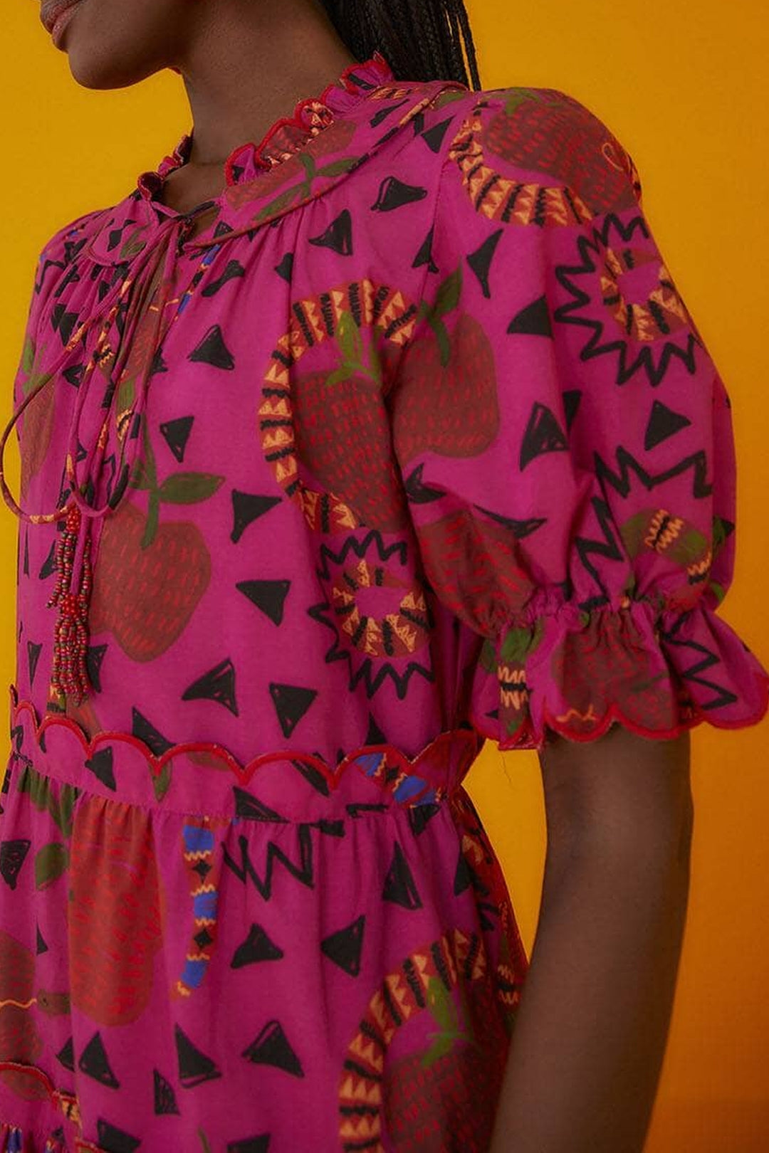 Robe midi Snake Fruit - Rose