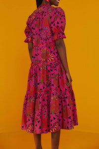 Robe midi Snake Fruit - Rose