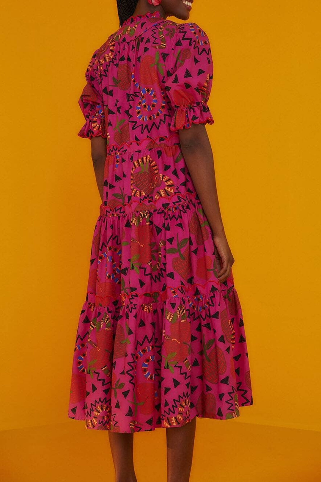 Robe midi Snake Fruit - Rose