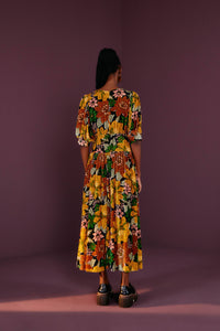 Robe longue Garden - Jaune