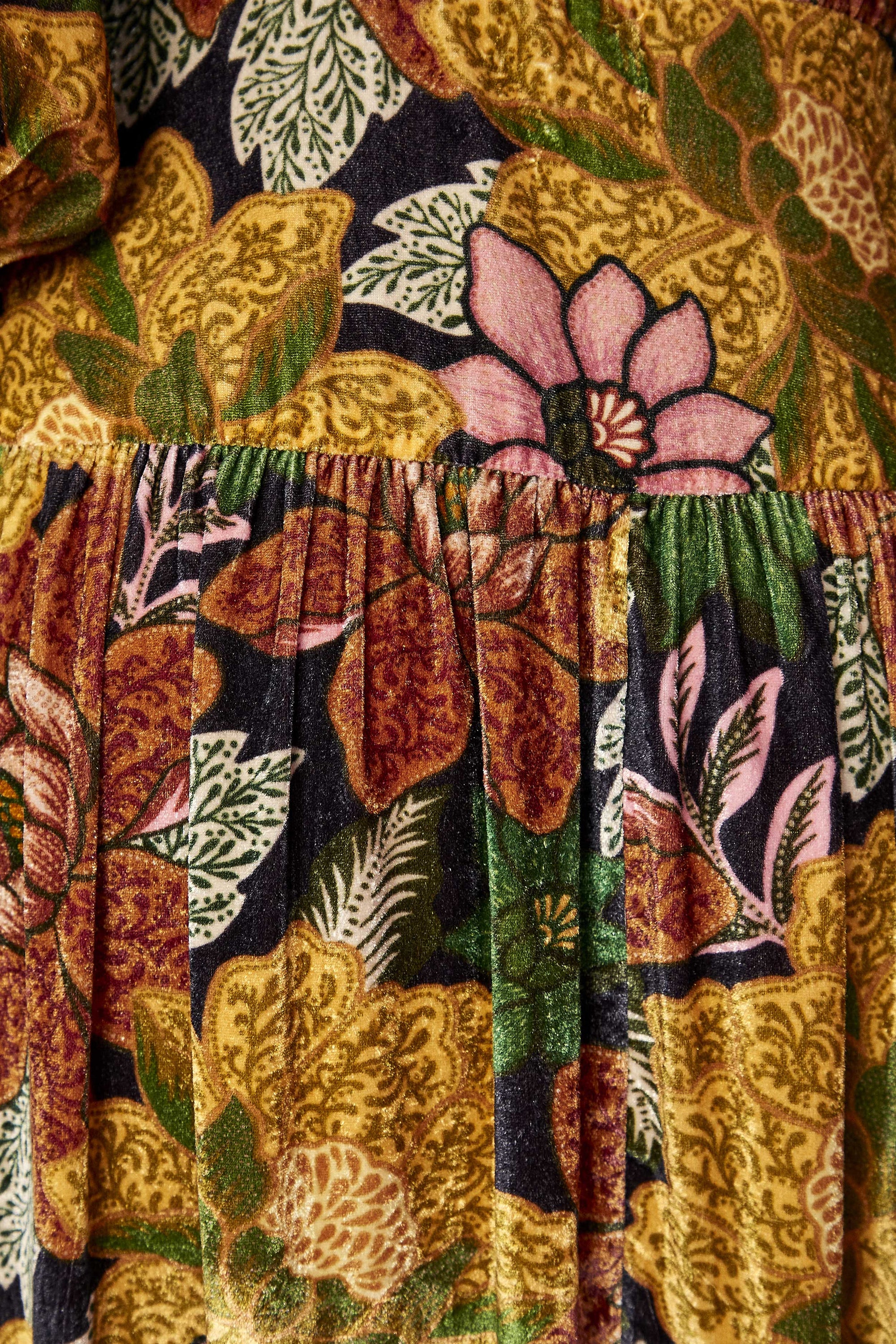 Robe longue Garden - Jaune