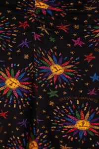 MEDIA OFF LINE_Robe midi Rainbow Suns - Noir