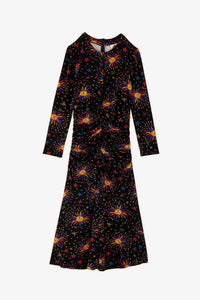 MEDIA OFF LINE_Robe midi Rainbow Suns - Noir