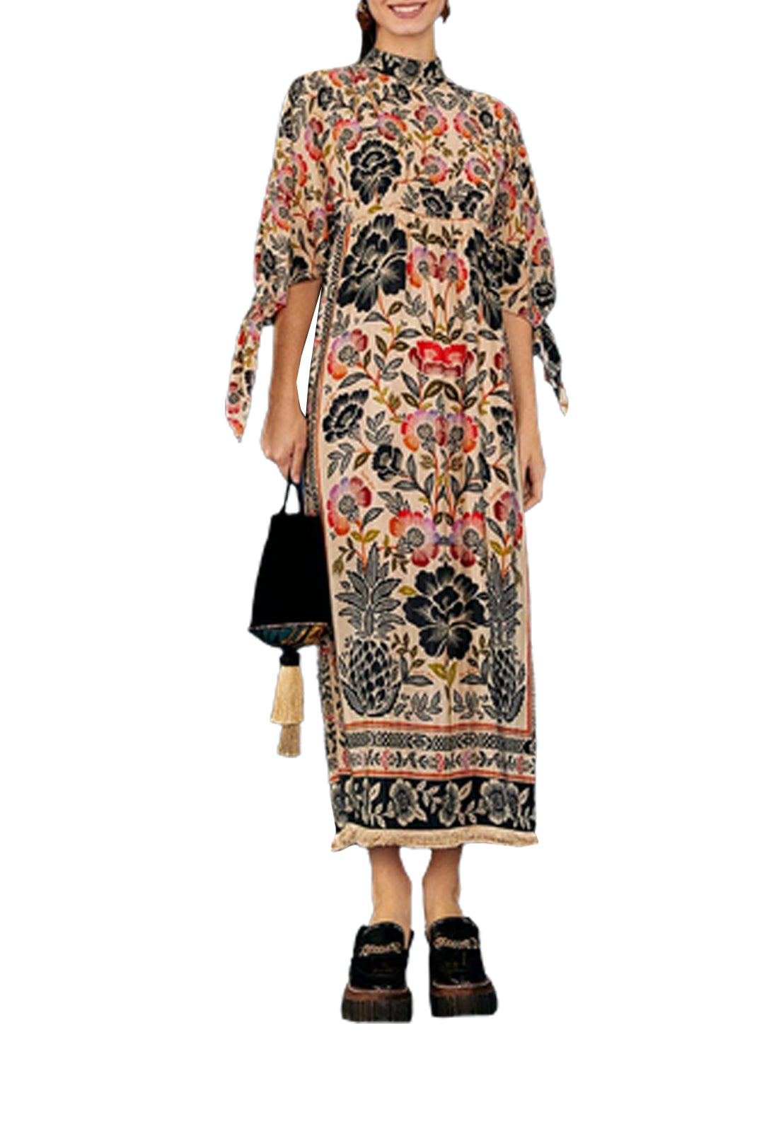 MEDIA OFF LINE_Robe maxi Romantic Garden - Multicolore