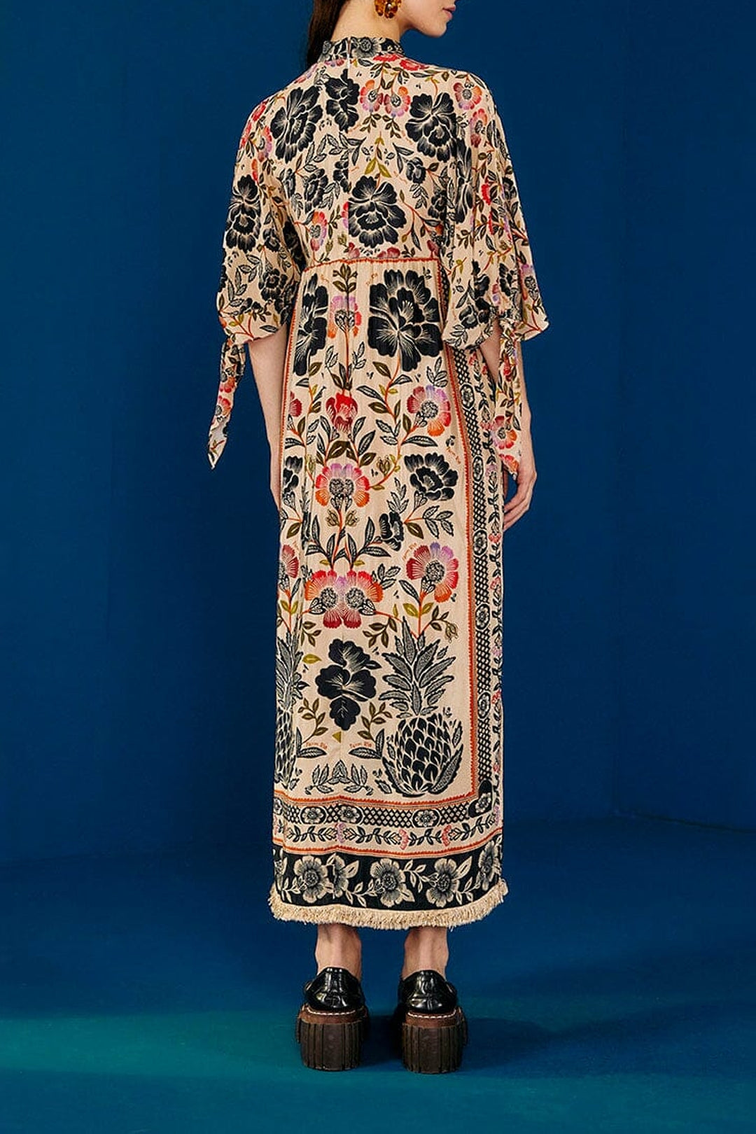 MEDIA OFF LINE_Robe maxi Romantic Garden - Multicolore
