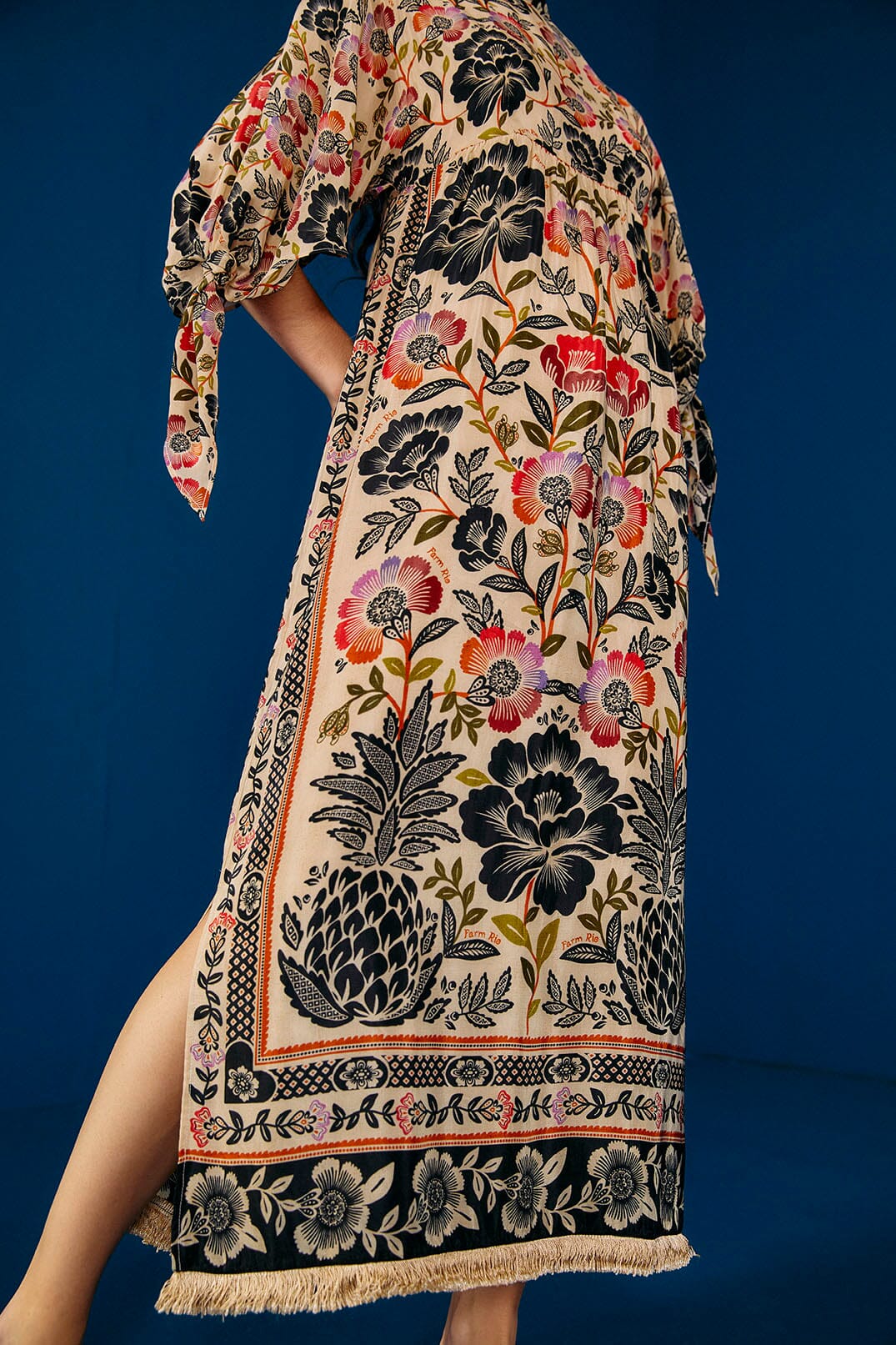 MEDIA OFF LINE_Robe maxi Romantic Garden - Multicolore
