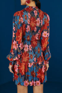 Robe courte SmockedGarden - Orange