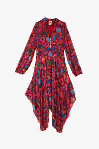 MEDIA OFF LINE_Robe midi Sheer - Bordeaux