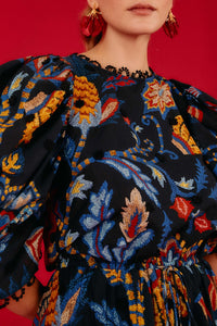 Robe courte Sunset Tapestry - Noir