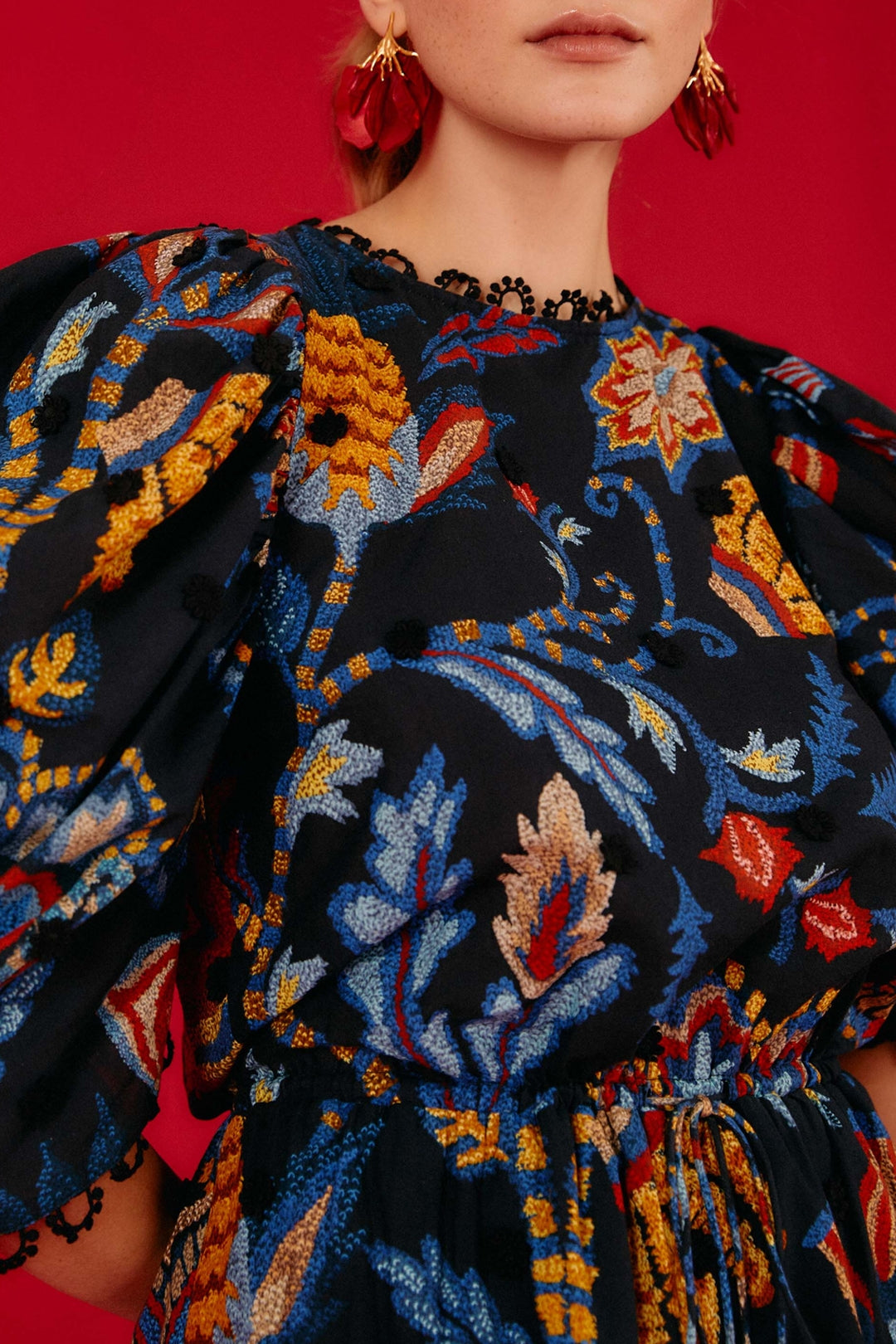 Robe courte Sunset Tapestry - Noir