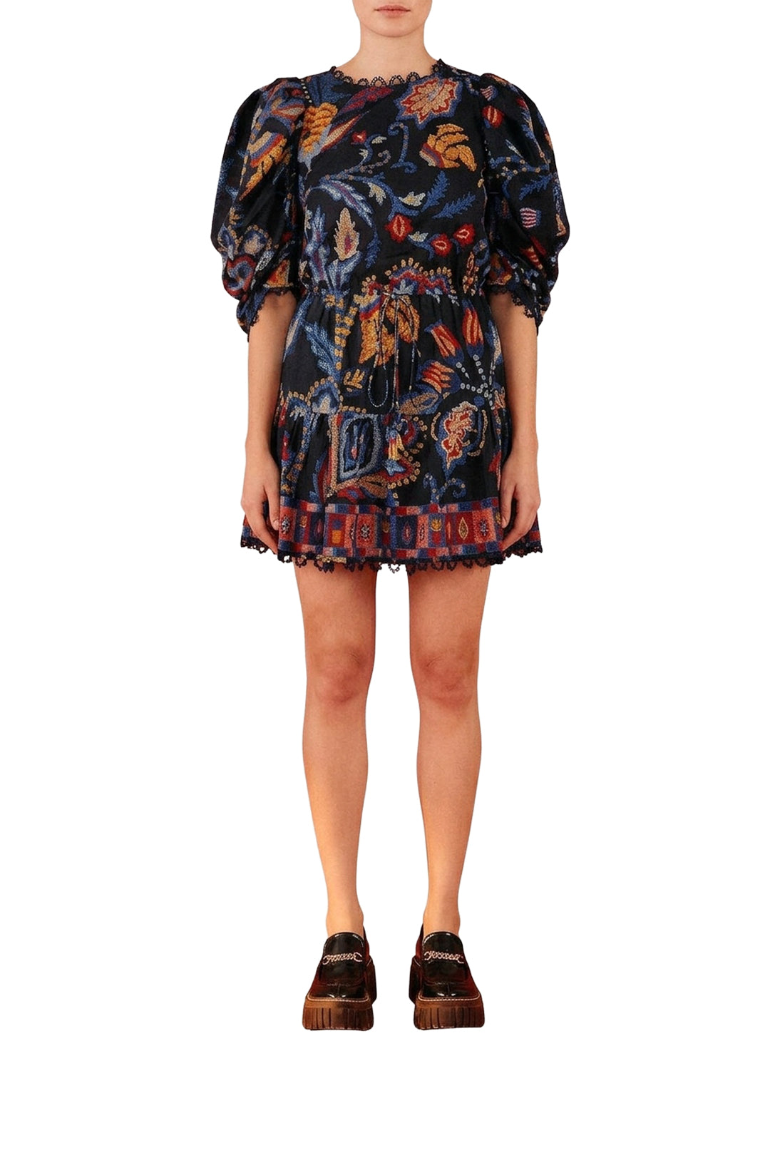 Robe courte Sunset Tapestry - Noir