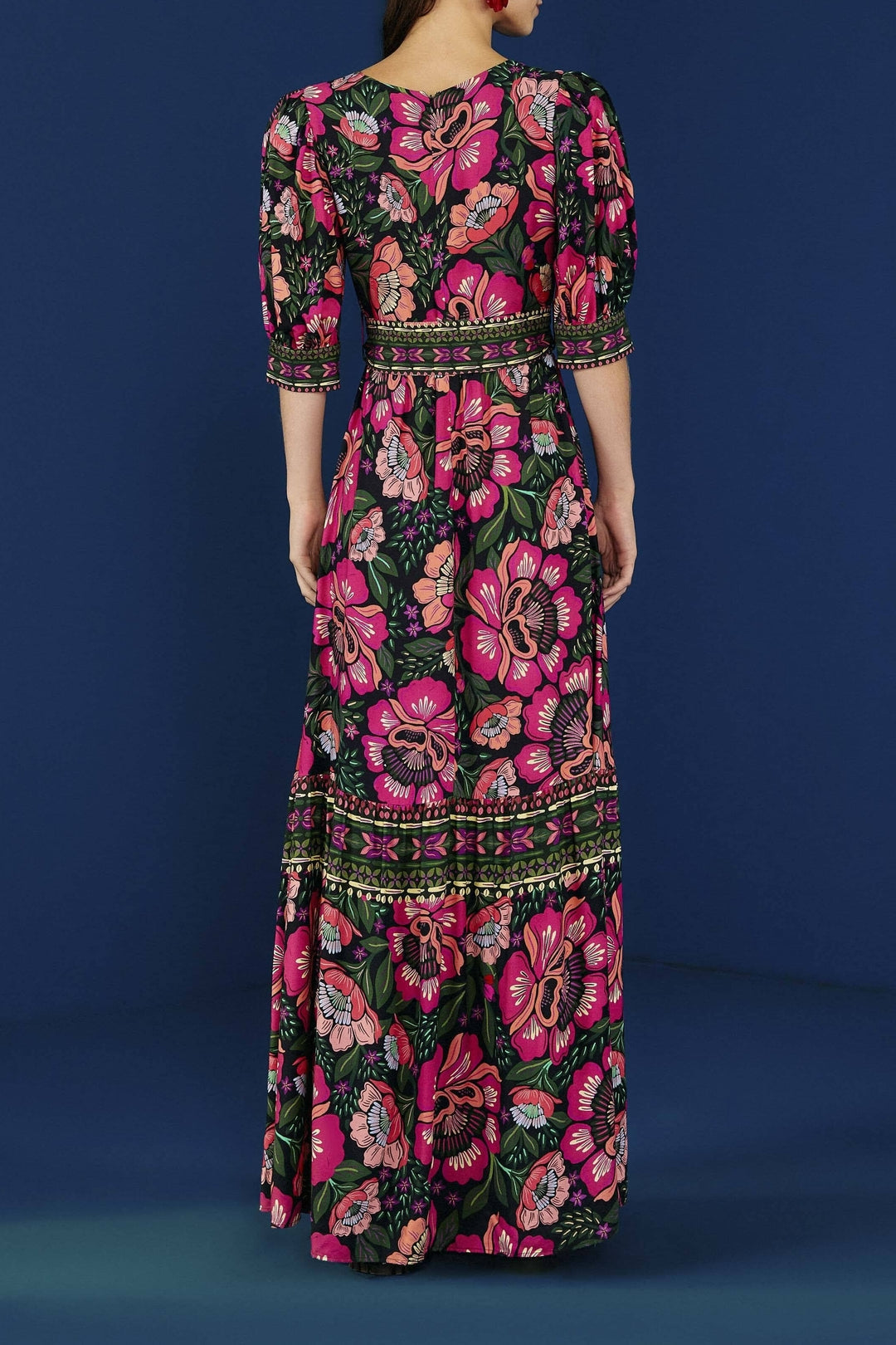 Robe longue Jardin de fleurs - Rose