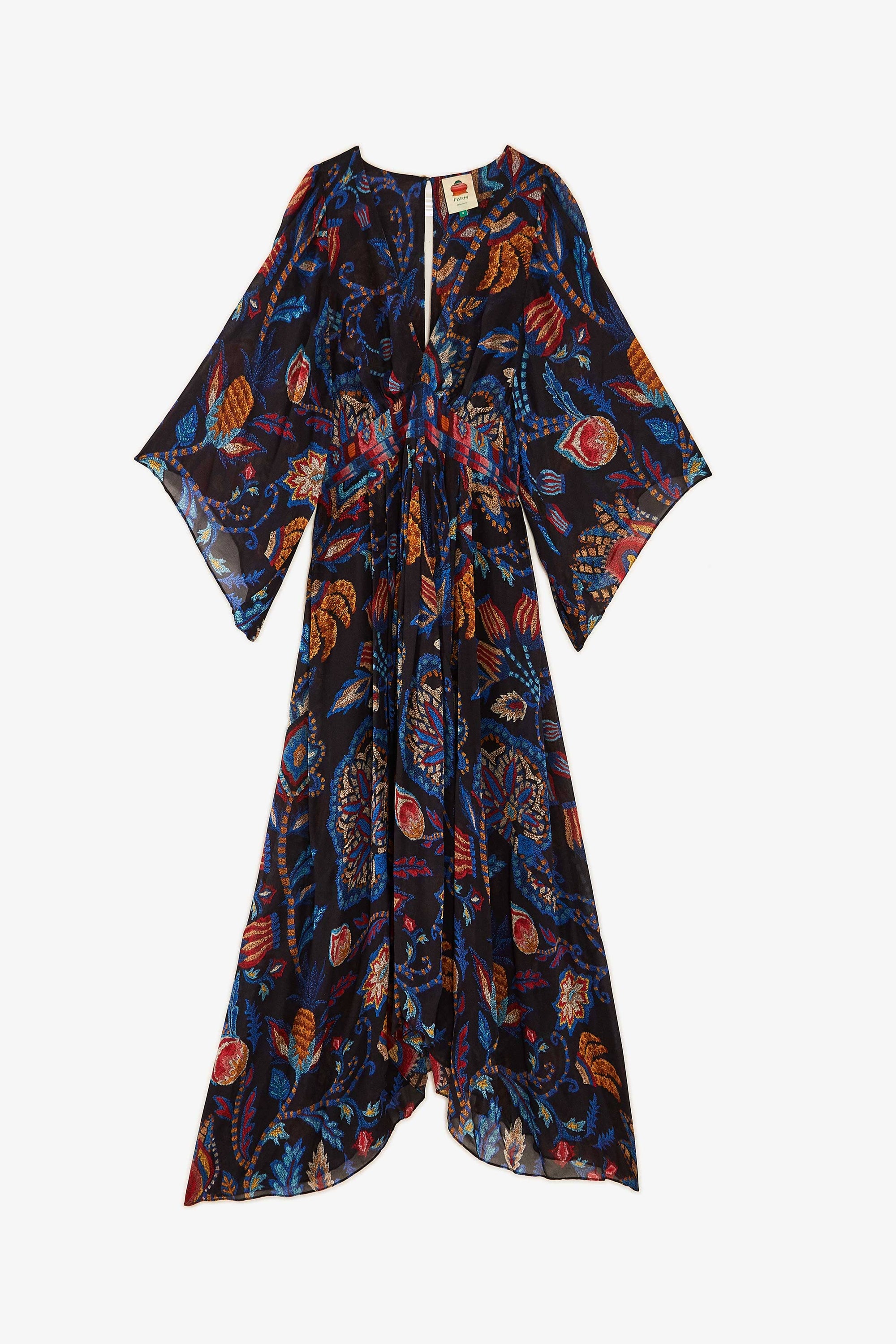 MEDIA OFF LINE_Robe Kaftan Sunset Tapestry - Noir