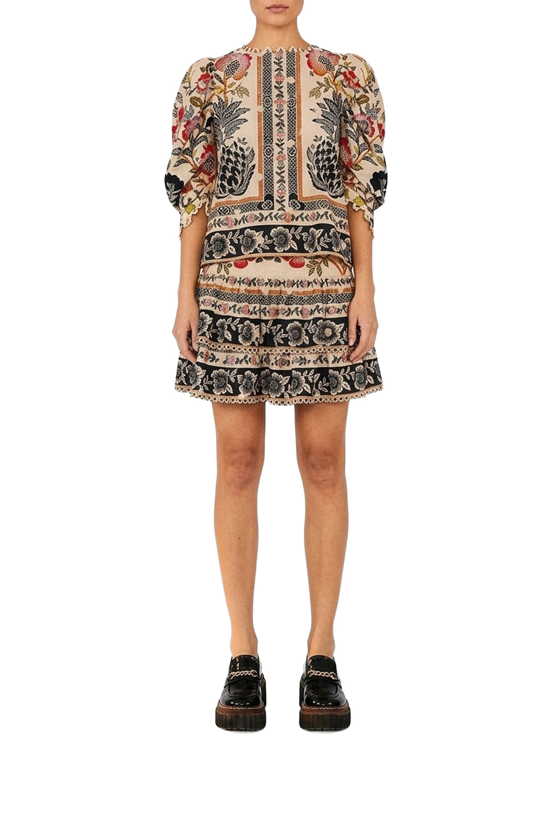 Blouse Romantic Garden - Multicolore