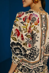 Blouse Romantic Garden - Multicolore
