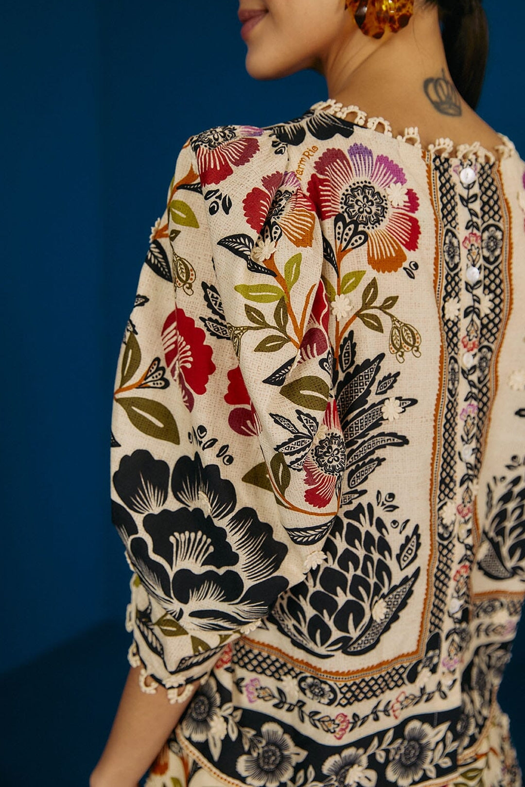 Blouse Romantic Garden - Multicolore