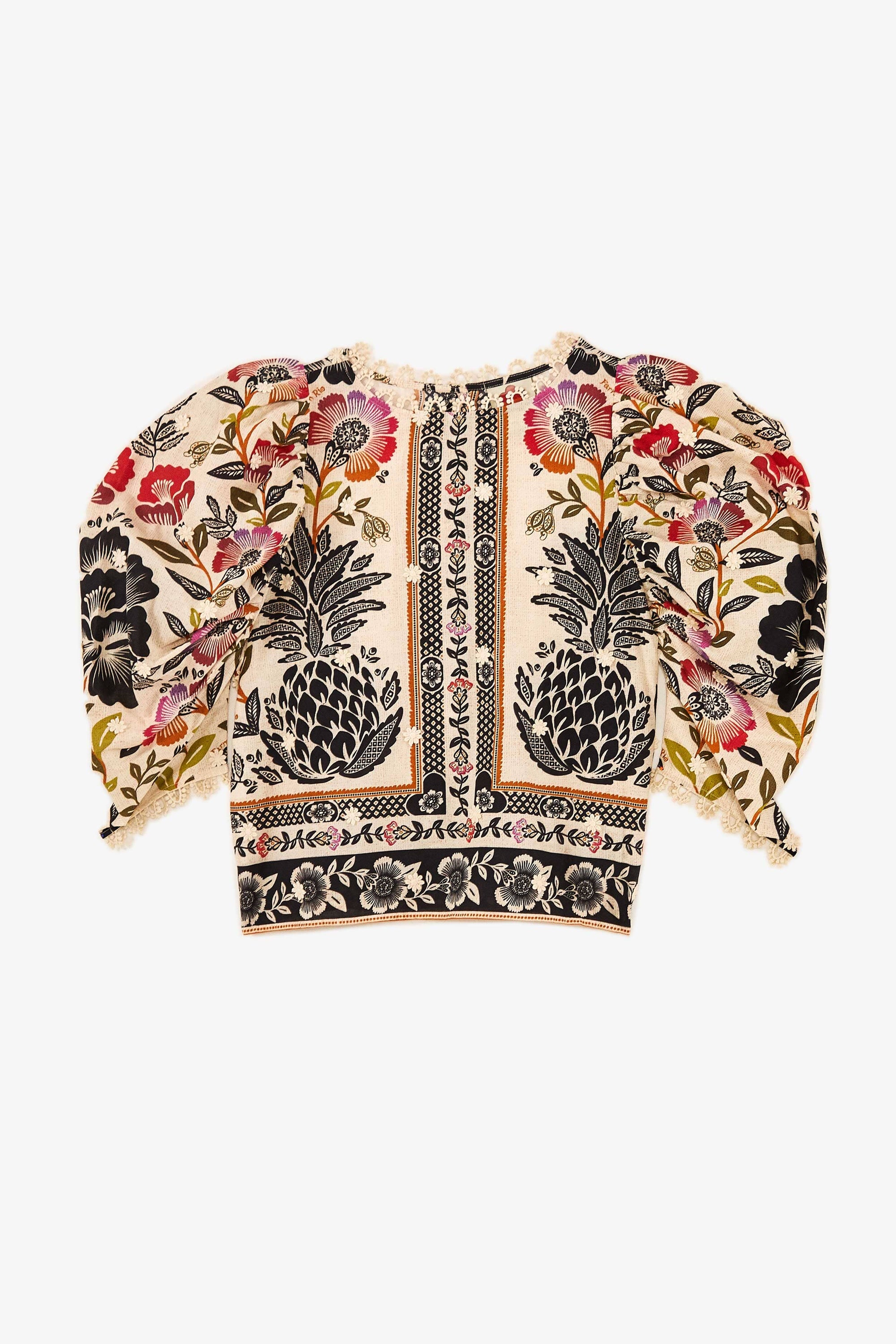 Blouse Romantic Garden - Multicolore