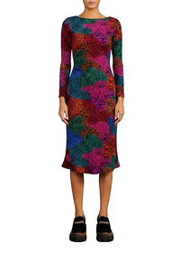 Robe midi Arc-en-ciel en jersey - Multicolore