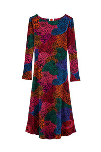 MEDIA OFF LINE_Robe midi Arc-en-ciel en jersey - Multicolore