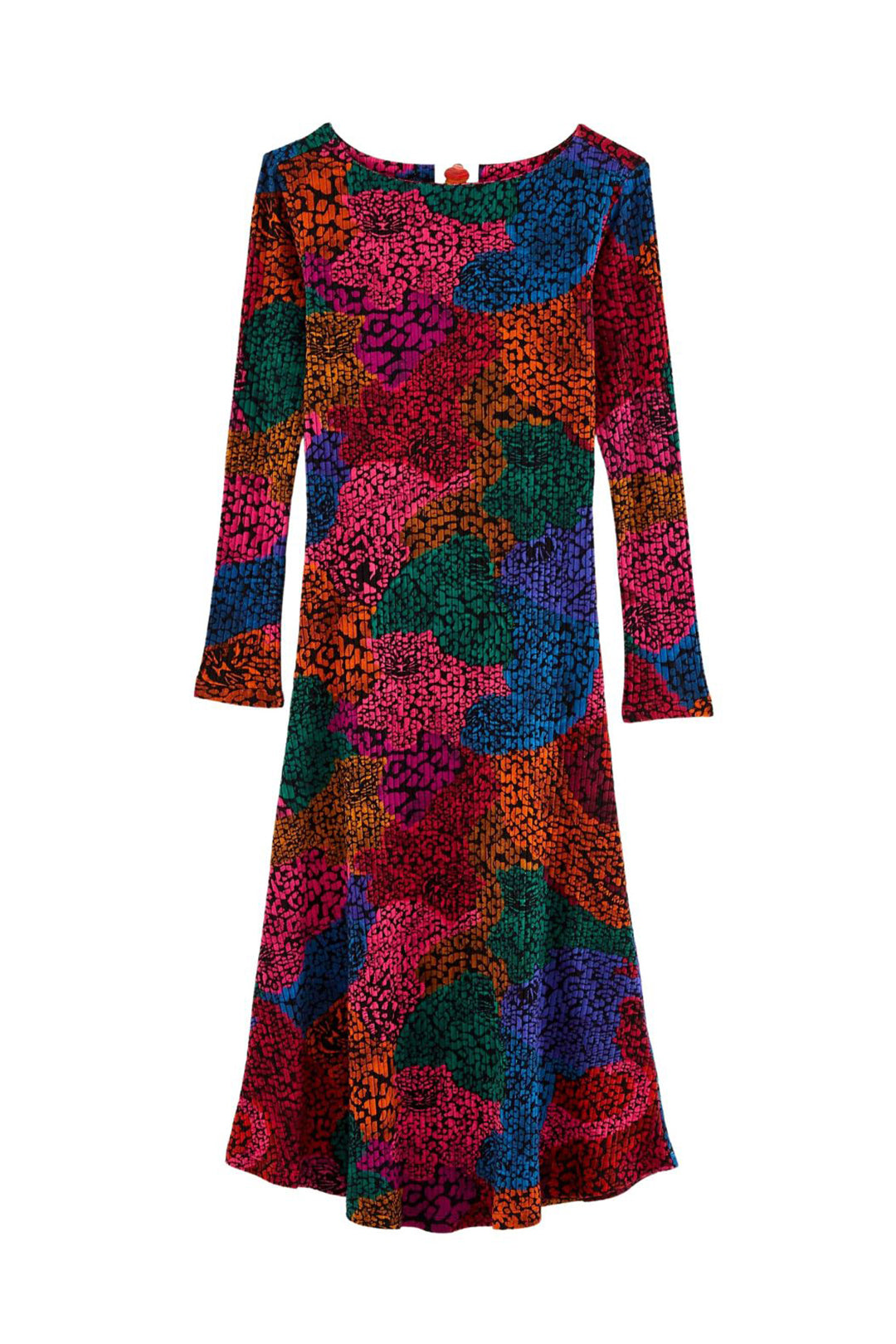 MEDIA OFF LINE_Robe midi Arc-en-ciel en jersey - Multicolore