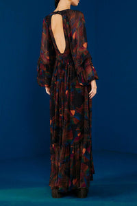 MEDIA OFF LINE_Robe maxi Borogodo Toucans - Noir