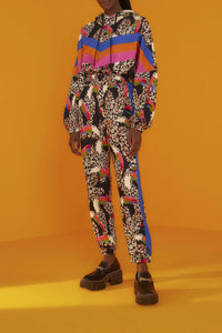 MEDIA OFF LINE_Cotton Leopard Toucans sweatpants - Multicolour