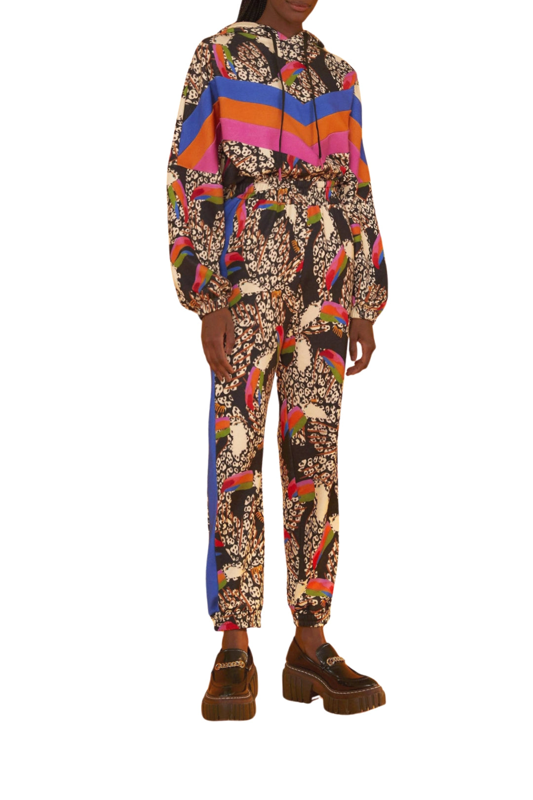 MEDIA OFF LINE_Cotton Leopard Toucans sweatpants - Multicolour