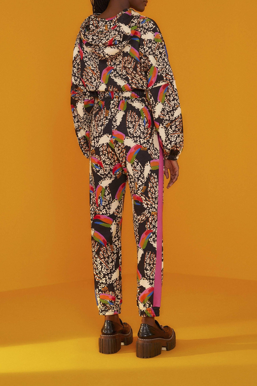 MEDIA OFF LINE_Cotton Leopard Toucans sweatpants - Multicolour