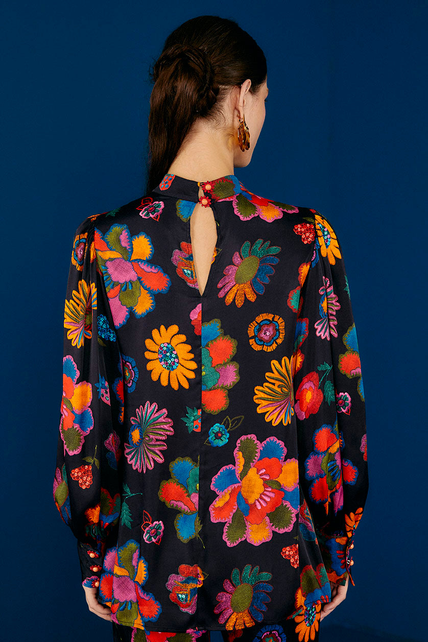 Blouse Jardin de lys - Multicolour