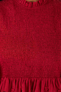 Blouse 3D Hearts - Bordeaux
