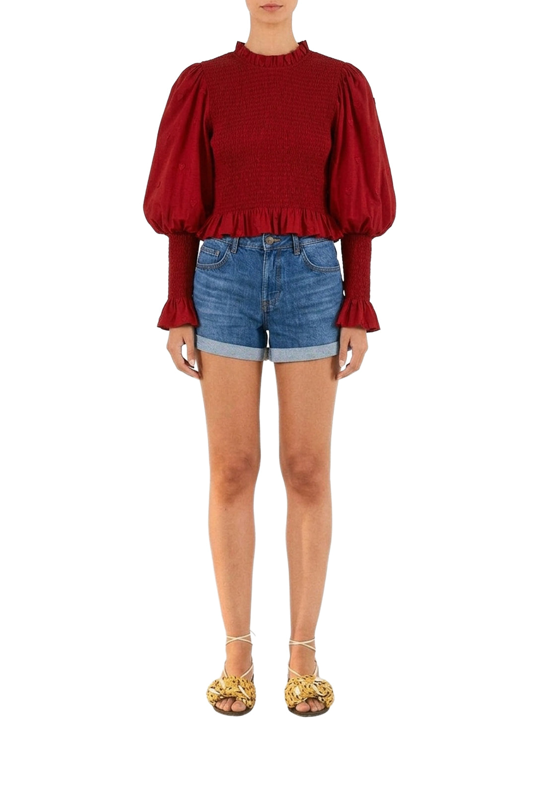 Blouse 3D Hearts - Bordeaux