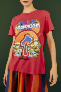 T-shirt Mushroom Amazon en coton - Rouge
