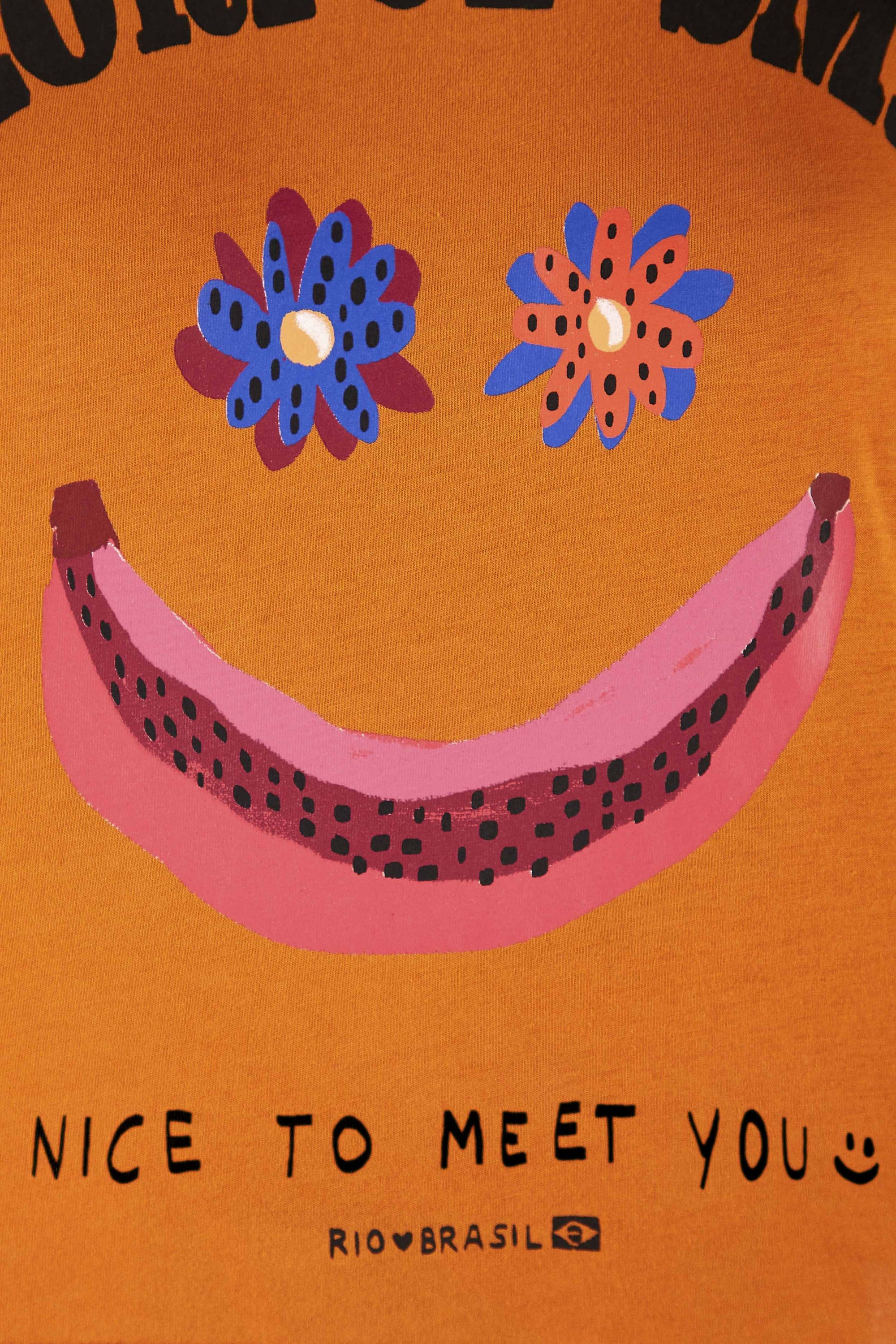 MEDIA OFF LINE_T-shirt Smile en coton - Orange
