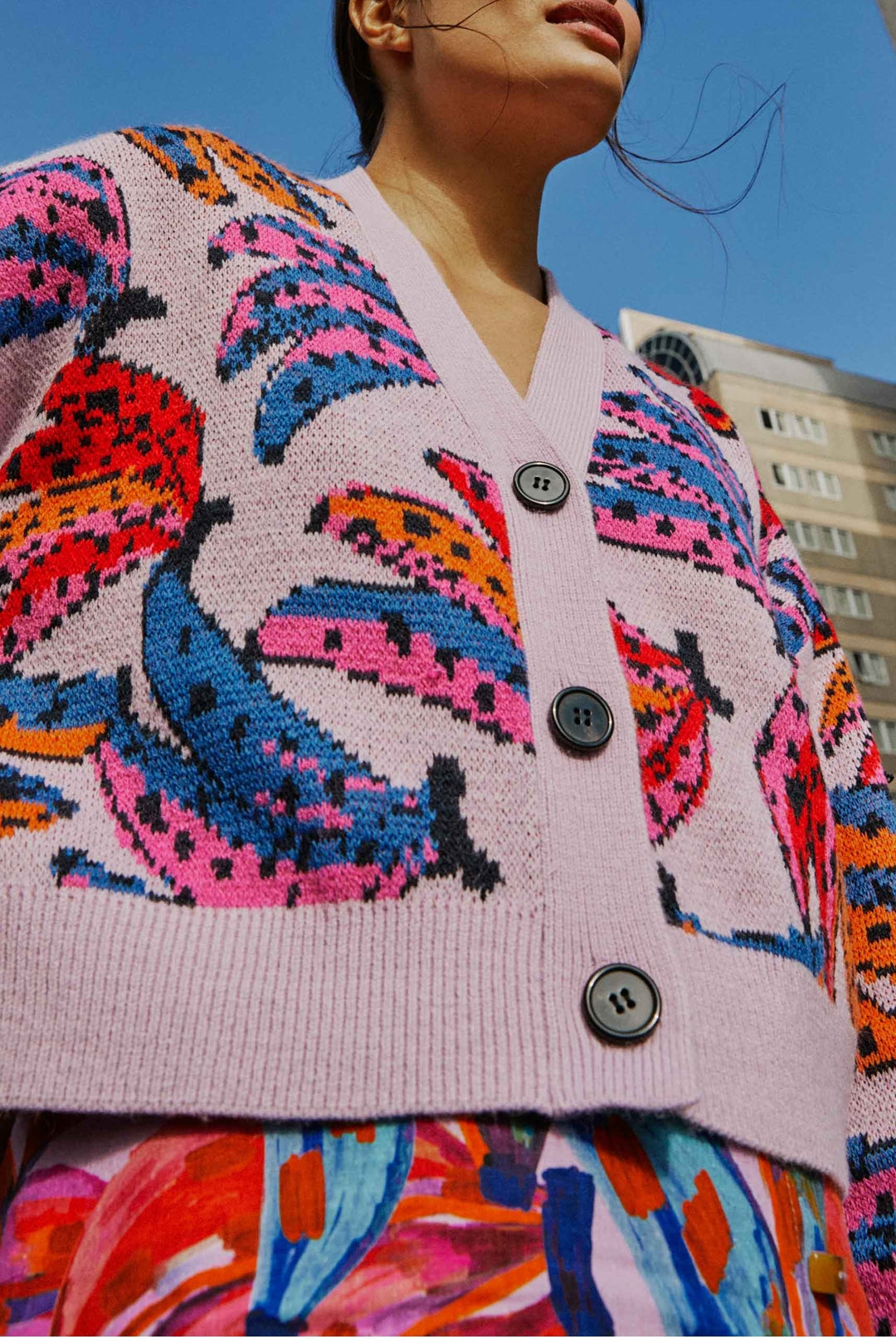 Cardigan Bananas Rainbow - Violet