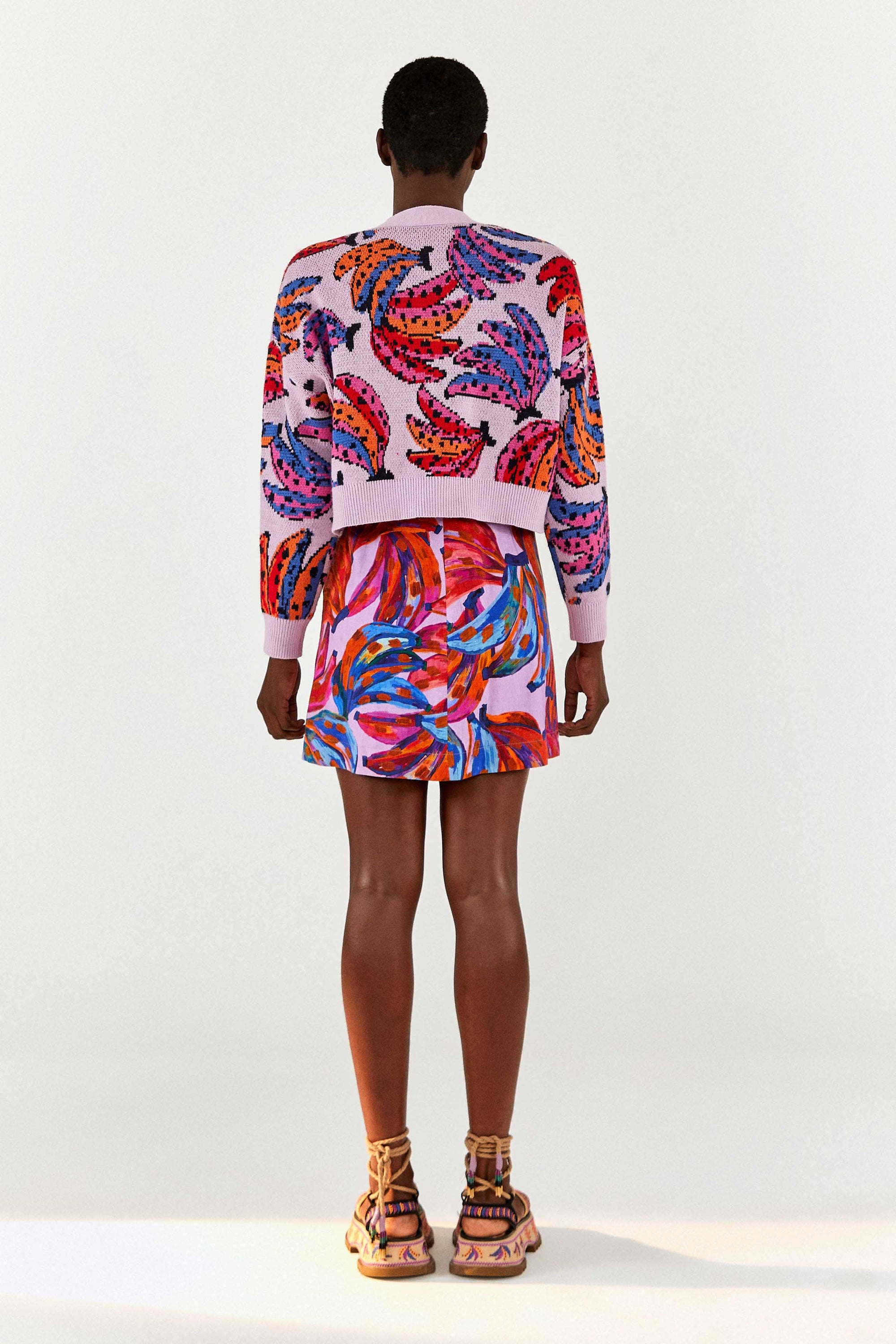 Cardigan Bananas Rainbow - Violet