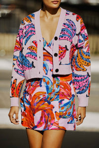 Cardigan Bananas Rainbow - Violet