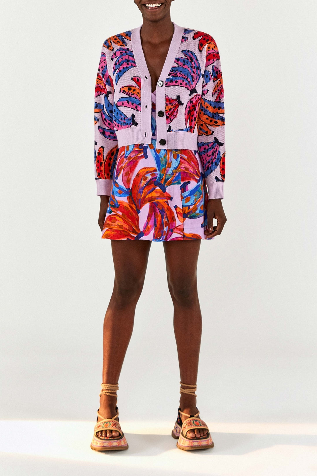 Cardigan Bananas Rainbow - Violet
