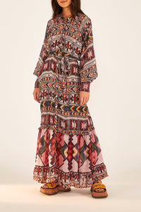 Robe longue Amulette - Multicolore