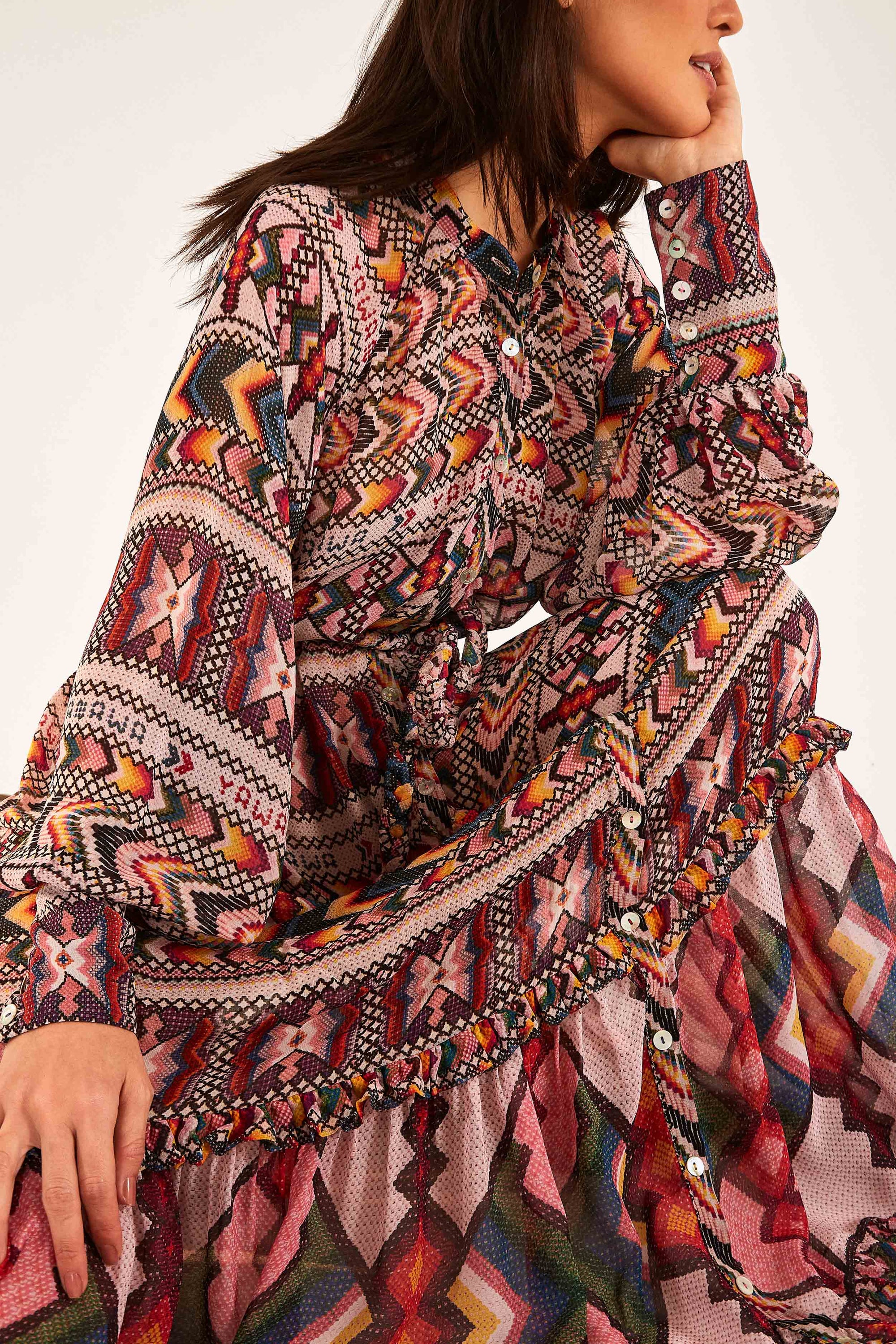 Robe longue Amulette - Multicolore