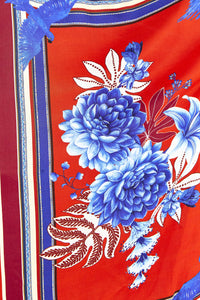 Kimono long Macaw à motifs - Rouge