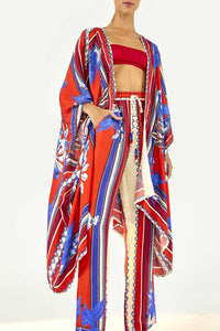 Pantalon Macaw en foulard - Rouge